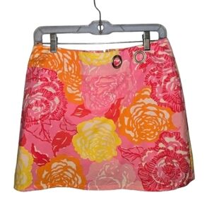 Lilly Pulitzer Bright Floral Skort-MISSING BELT-see description